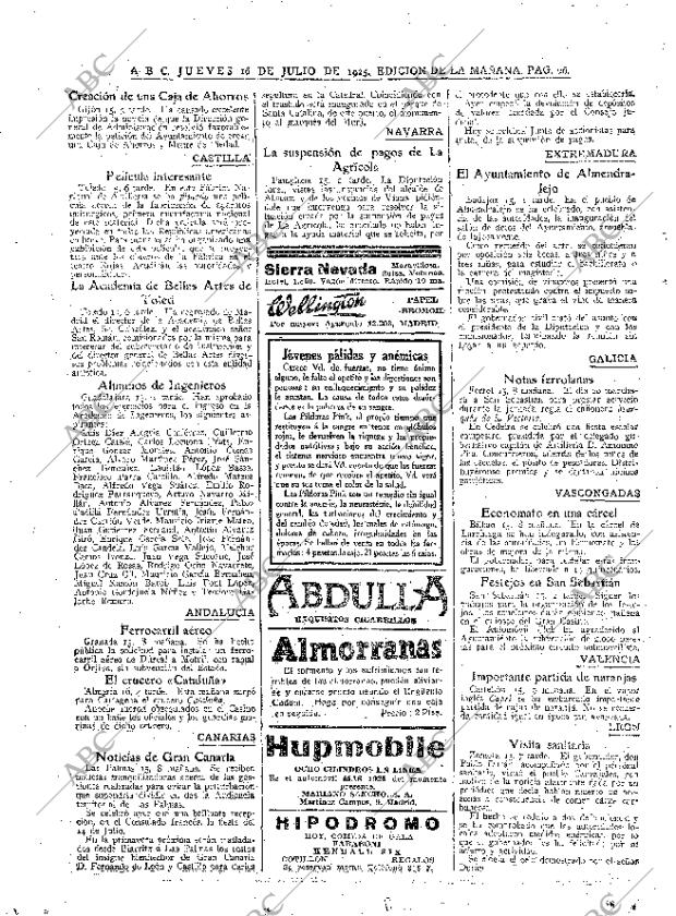 ABC MADRID 16-07-1925 página 26