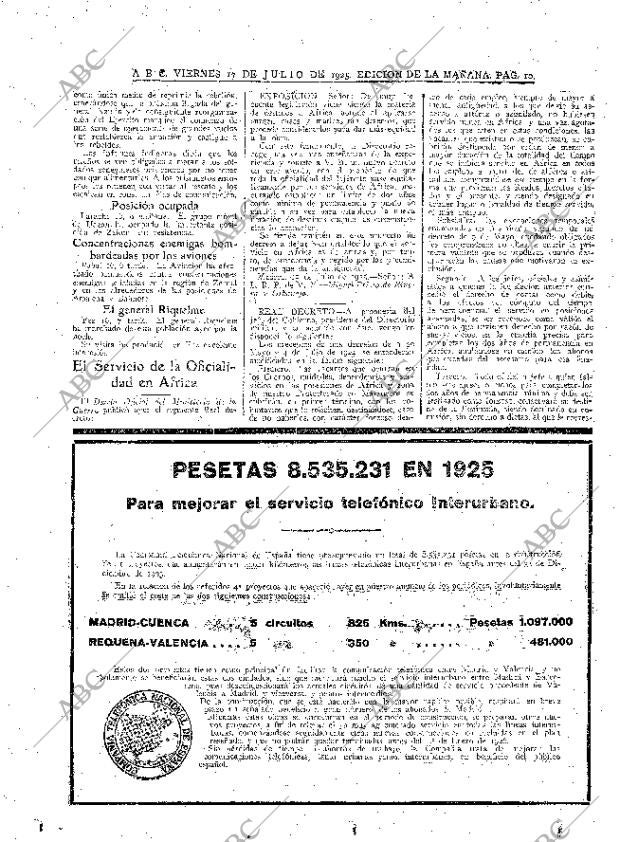 ABC MADRID 17-07-1925 página 10
