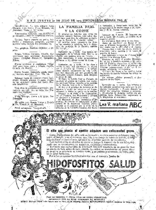 ABC MADRID 30-07-1925 página 18