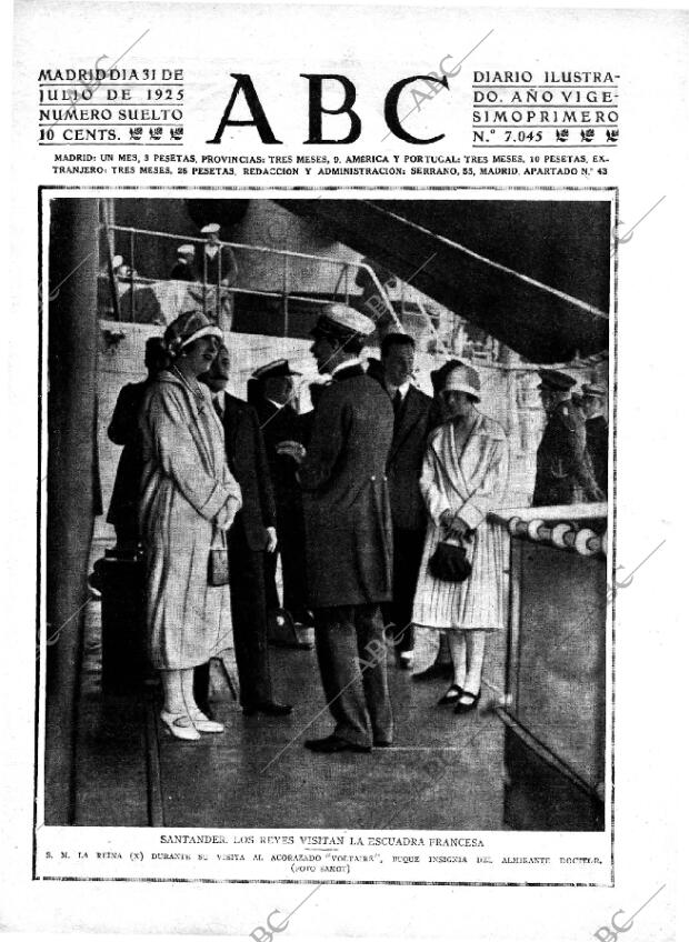 ABC MADRID 31-07-1925 página 1