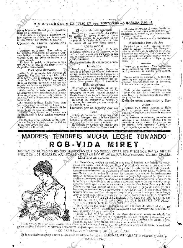 ABC MADRID 31-07-1925 página 18