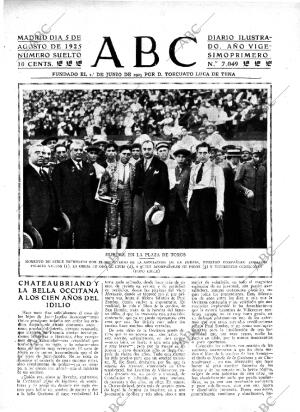 ABC MADRID 05-08-1925 página 1