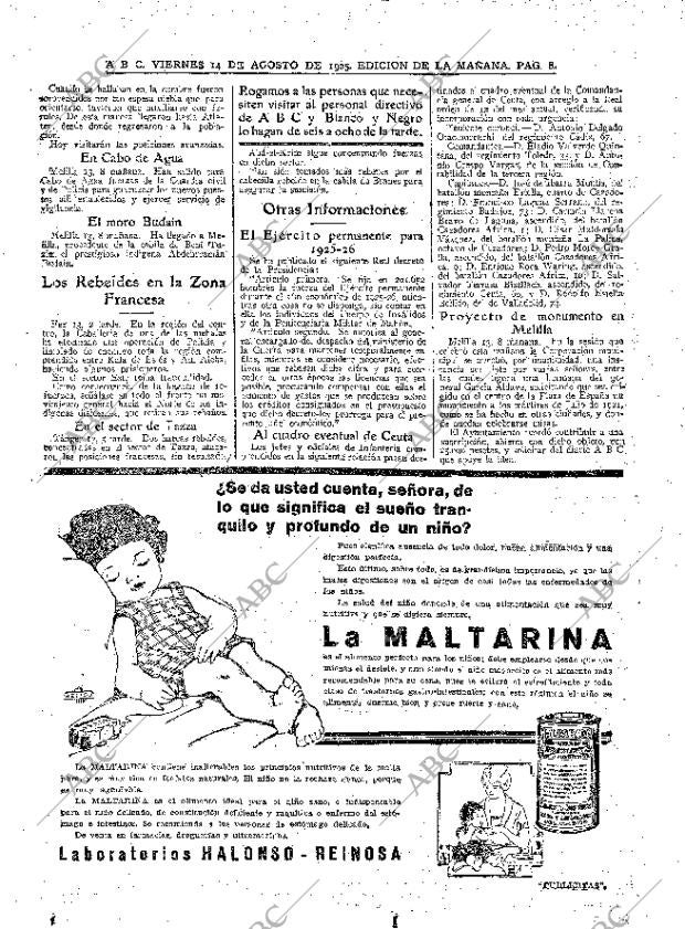 ABC MADRID 14-08-1925 página 8