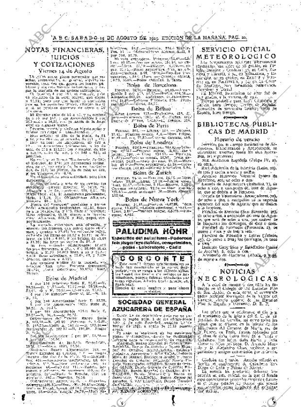 ABC MADRID 15-08-1925 página 20