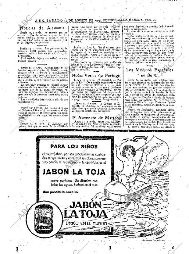 ABC MADRID 15-08-1925 página 22