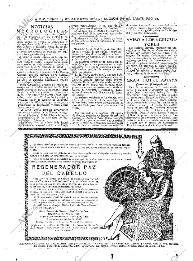 ABC MADRID 17-08-1925 página 20