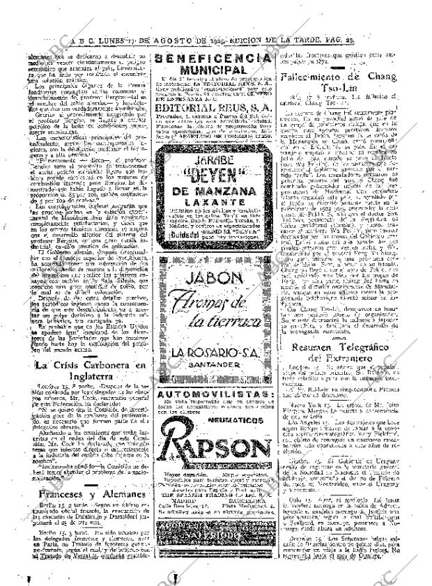 ABC MADRID 17-08-1925 página 23