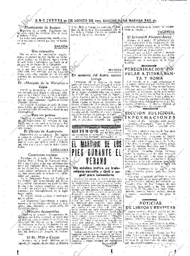 ABC MADRID 20-08-1925 página 22