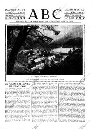 ABC MADRID 21-08-1925 página 1