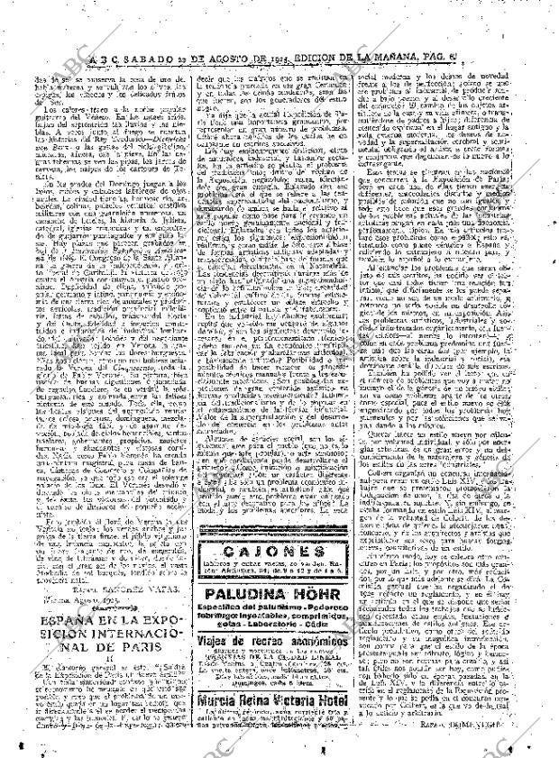 ABC MADRID 22-08-1925 página 8