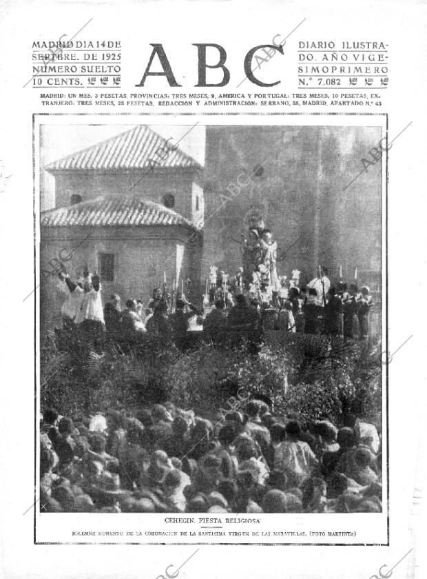 ABC MADRID 14-09-1925 página 1