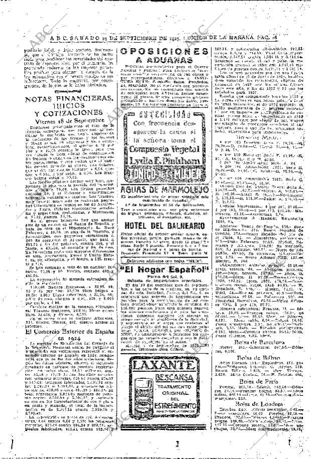 ABC MADRID 19-09-1925 página 16
