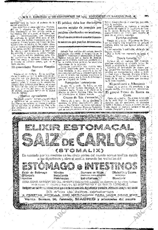 ABC MADRID 27-09-1925 página 16