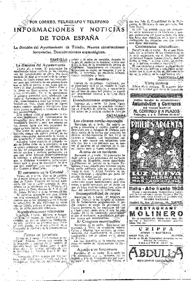 ABC MADRID 27-09-1925 página 25