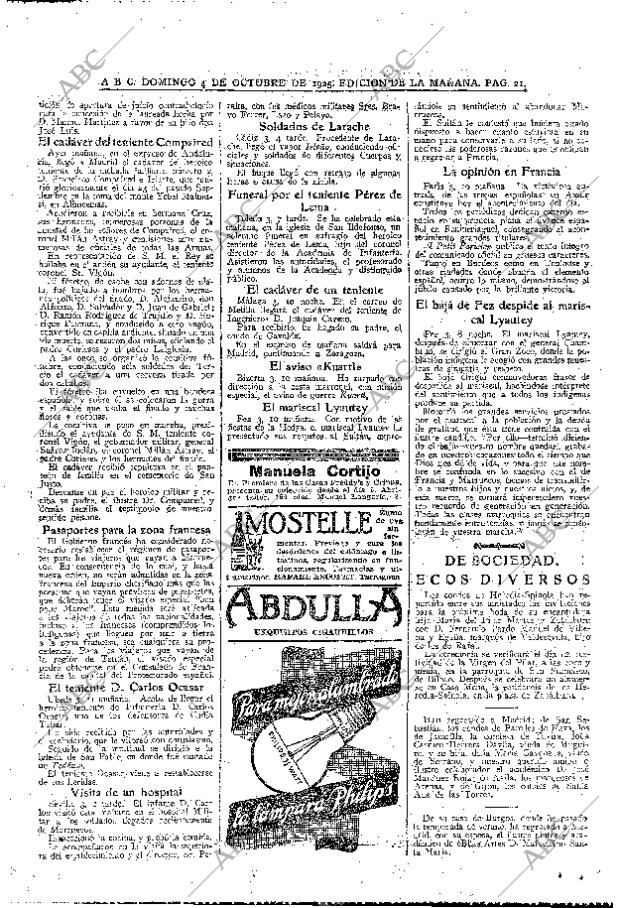 ABC MADRID 04-10-1925 página 21