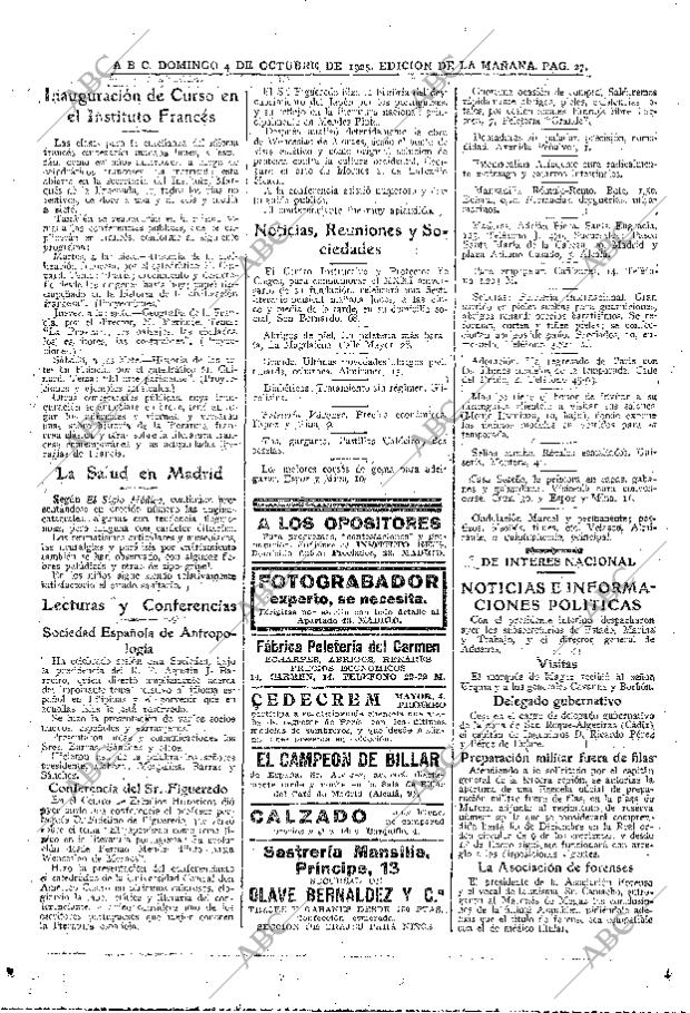 ABC MADRID 04-10-1925 página 27