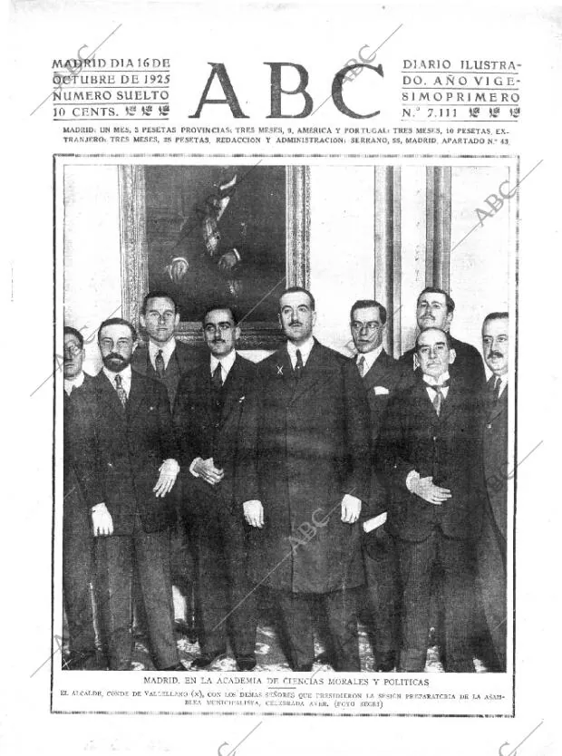 ABC MADRID 16-10-1925 página 1