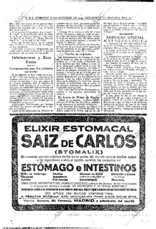 ABC MADRID 18-10-1925 página 20