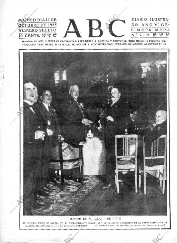 ABC MADRID 19-10-1925 página 1