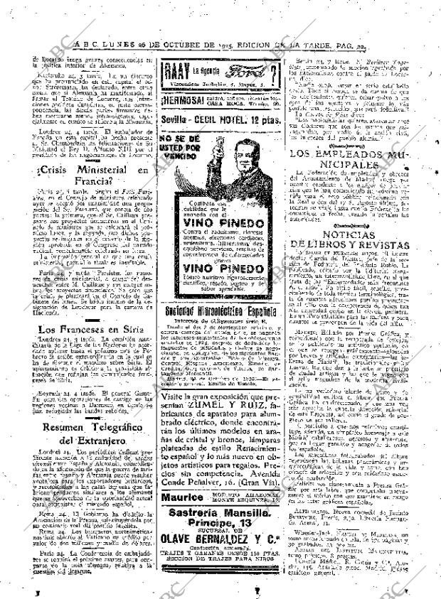 ABC MADRID 26-10-1925 página 22