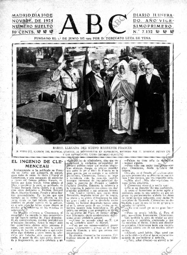 ABC MADRID 10-11-1925 página 1