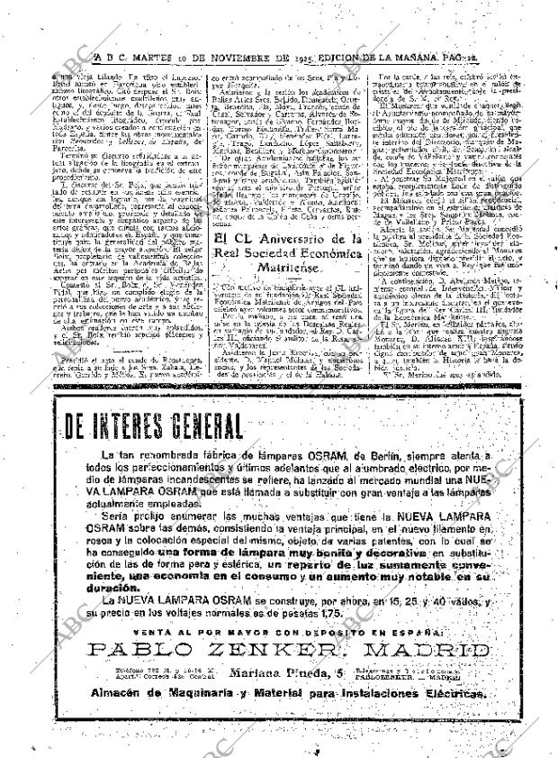 ABC MADRID 10-11-1925 página 12