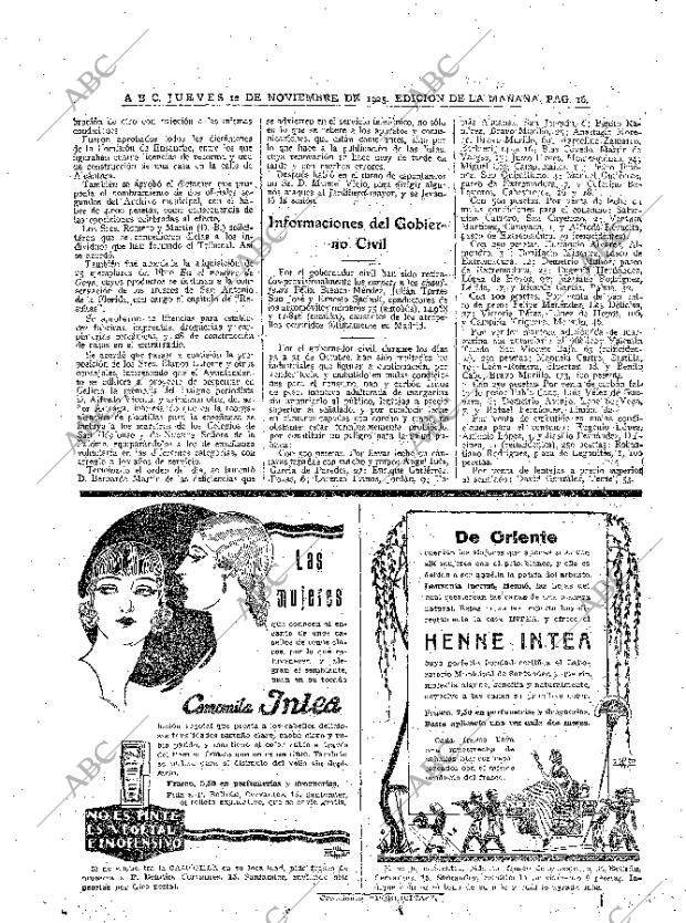 ABC MADRID 12-11-1925 página 16