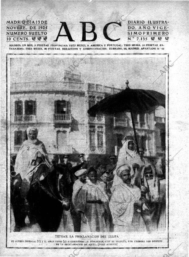 ABC MADRID 13-11-1925 página 1