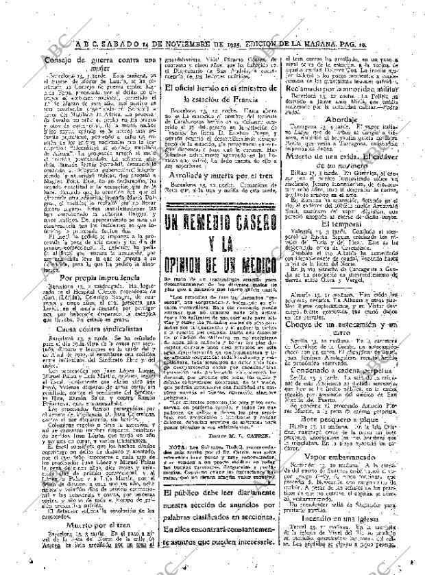 ABC MADRID 14-11-1925 página 20