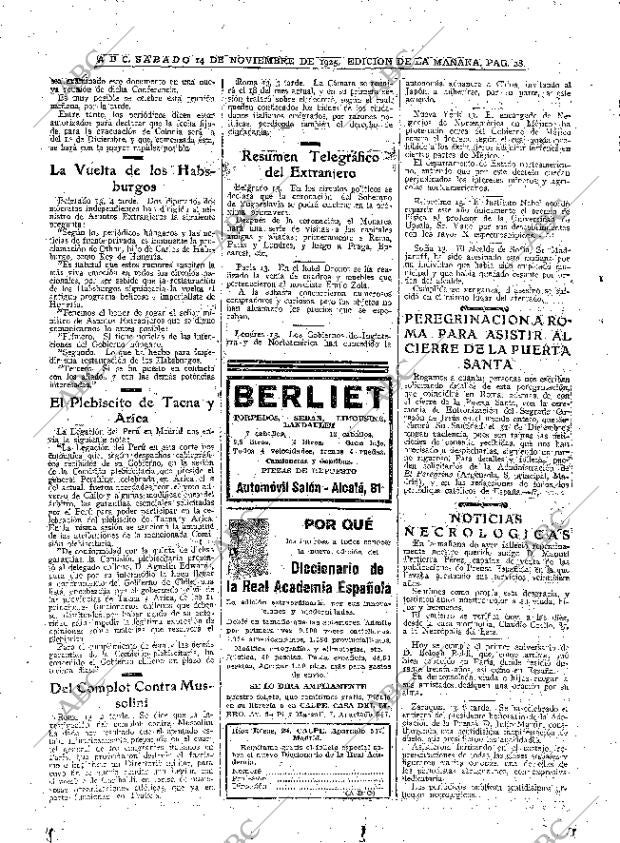 ABC MADRID 14-11-1925 página 28