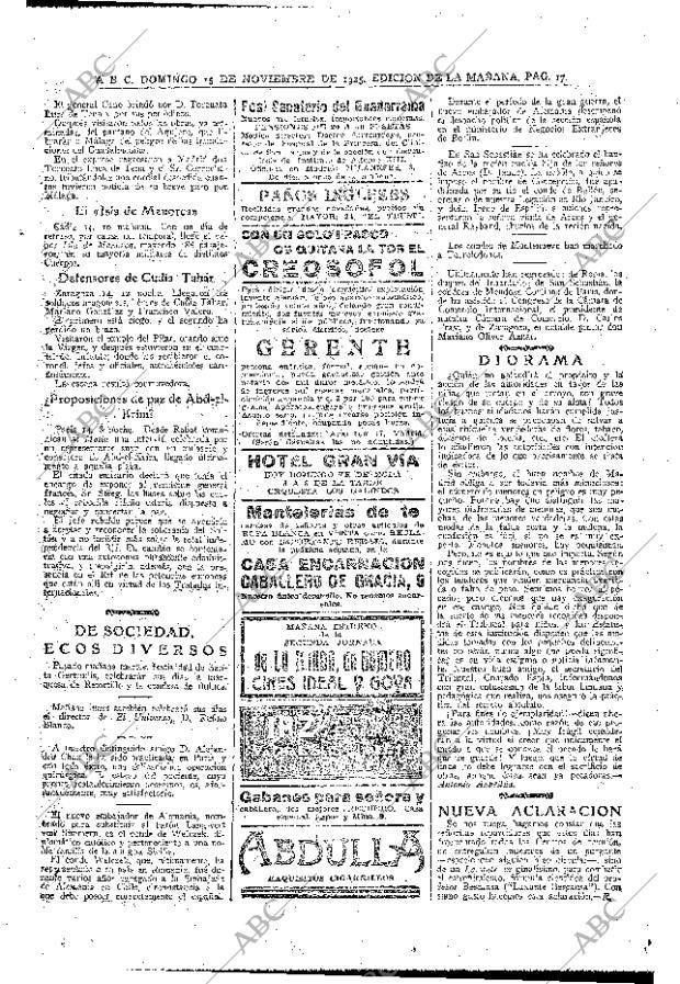 ABC MADRID 15-11-1925 página 17