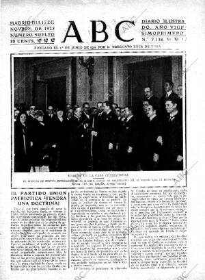 ABC MADRID 17-11-1925 página 1