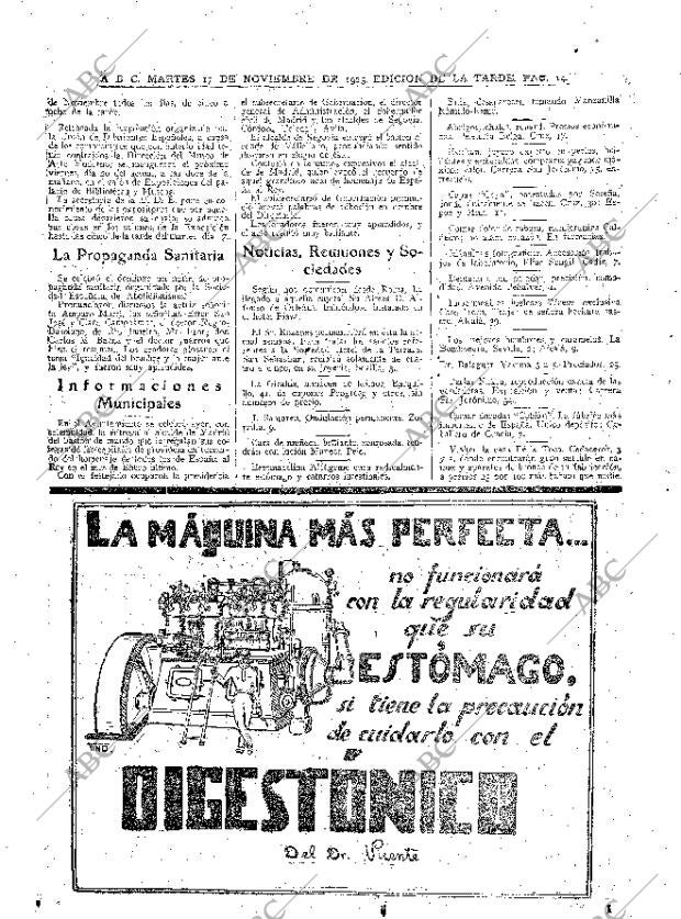 ABC MADRID 17-11-1925 página 14