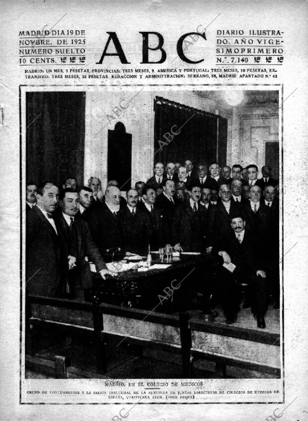 ABC MADRID 19-11-1925 página 1