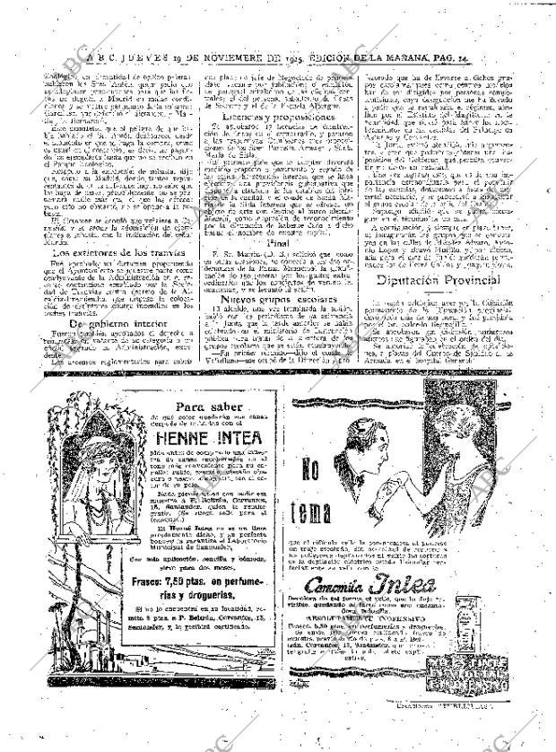 ABC MADRID 19-11-1925 página 14