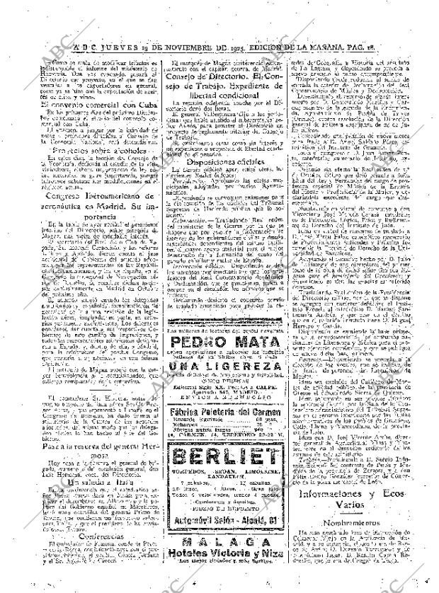 ABC MADRID 19-11-1925 página 18