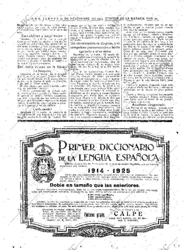 ABC MADRID 19-11-1925 página 20