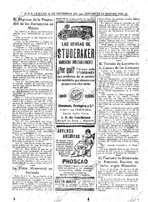 ABC MADRID 19-11-1925 página 26