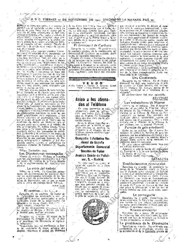 ABC MADRID 20-11-1925 página 20