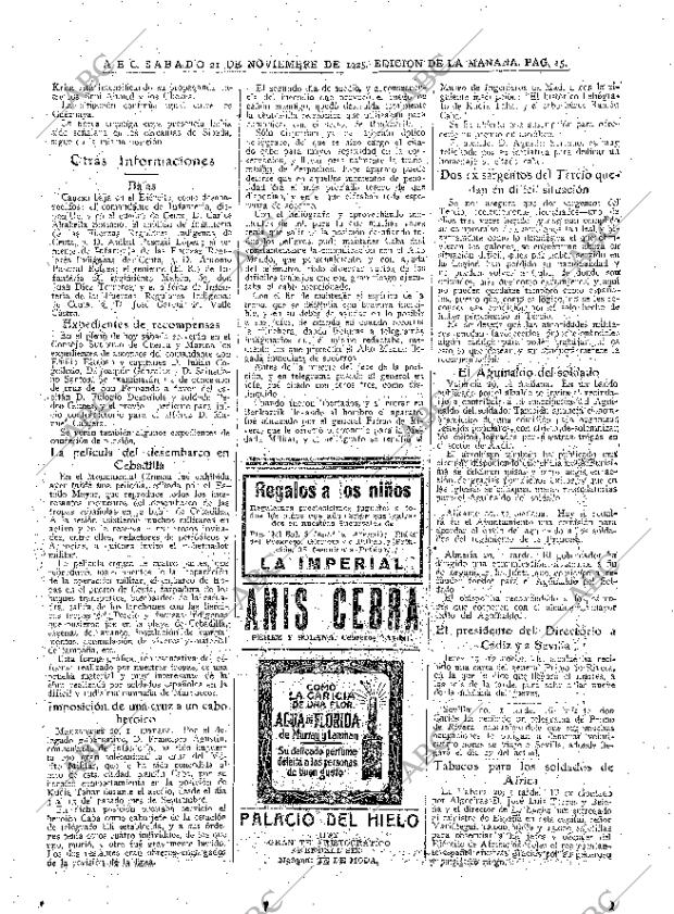 ABC MADRID 21-11-1925 página 15