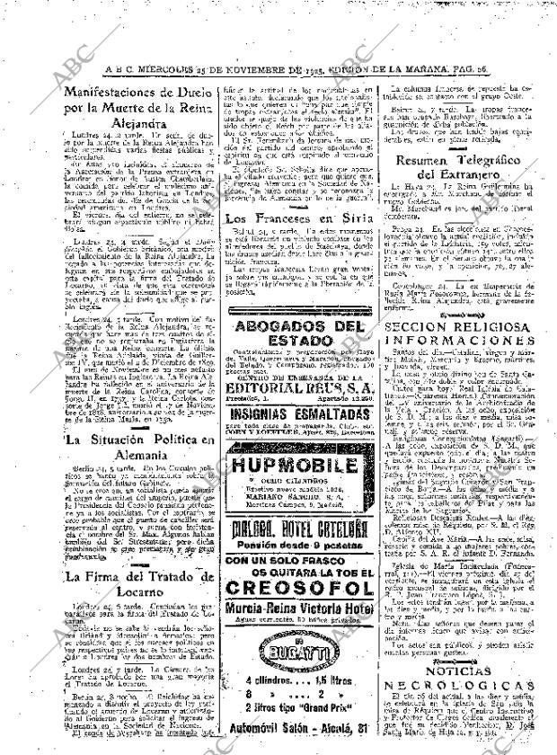 ABC MADRID 25-11-1925 página 26