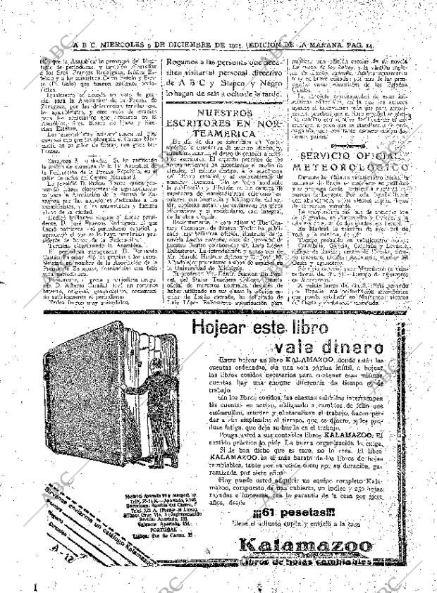 ABC MADRID 09-12-1925 página 14