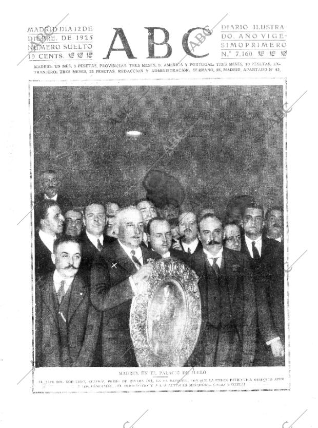 ABC MADRID 12-12-1925 página 1