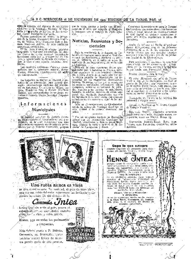 ABC MADRID 16-12-1925 página 16