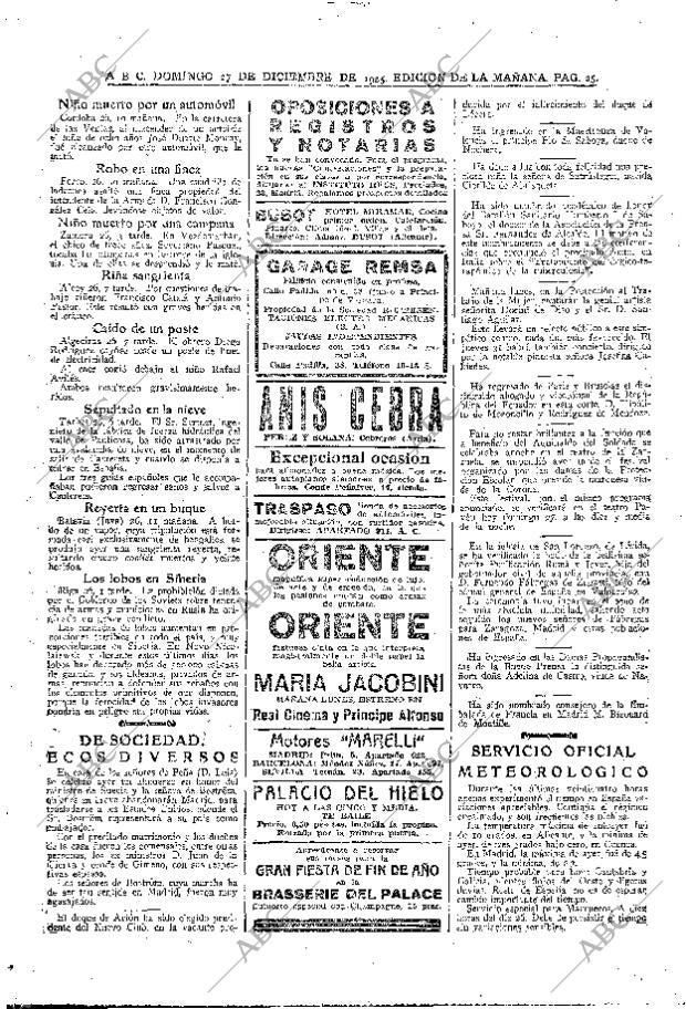 ABC MADRID 27-12-1925 página 25