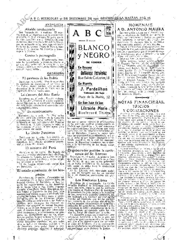 ABC MADRID 30-12-1925 página 20