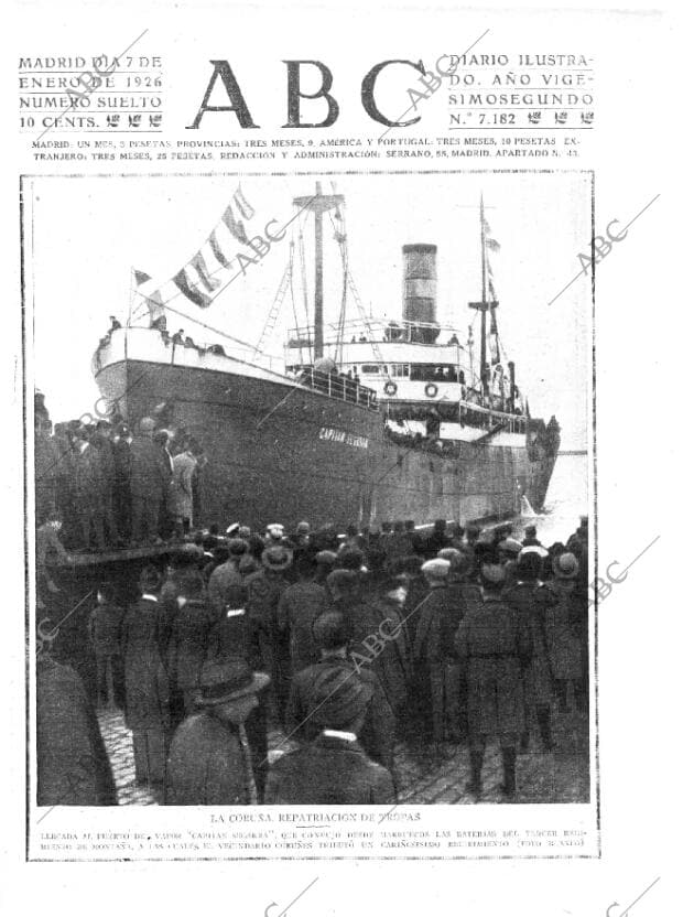 ABC MADRID 07-01-1926 página 1