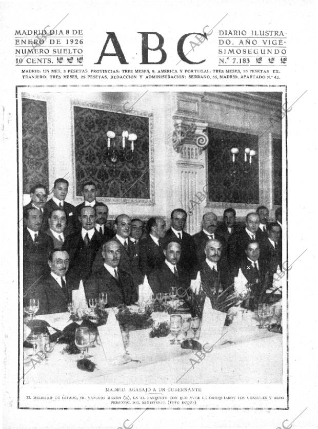 ABC MADRID 08-01-1926 página 1