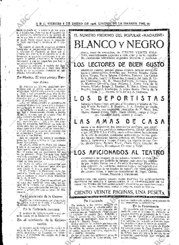 ABC MADRID 08-01-1926 página 11