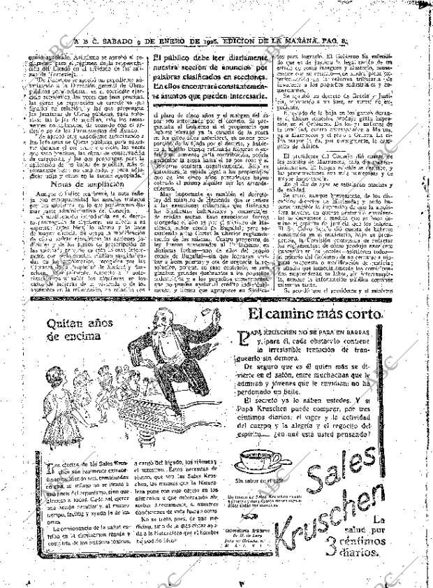 ABC MADRID 09-01-1926 página 8